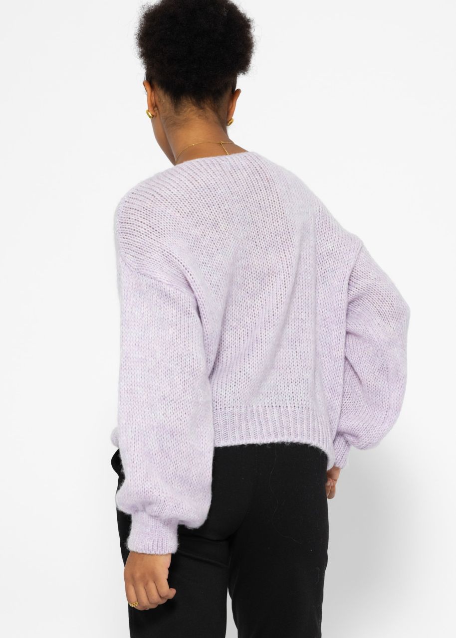 V-neck jumper - lilac