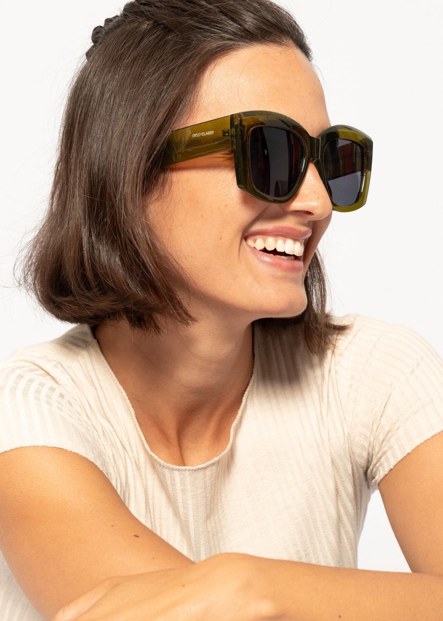 Oversize sunglasses - khaki