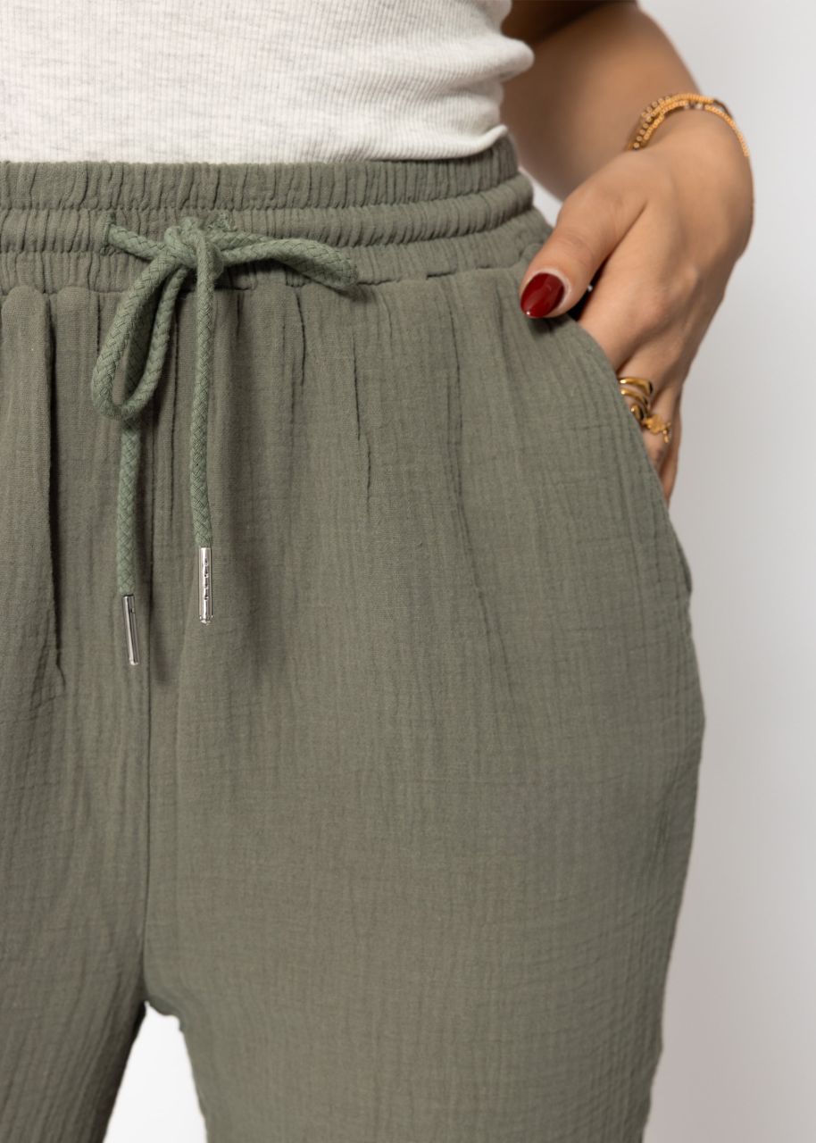Muslin Pants, khaki