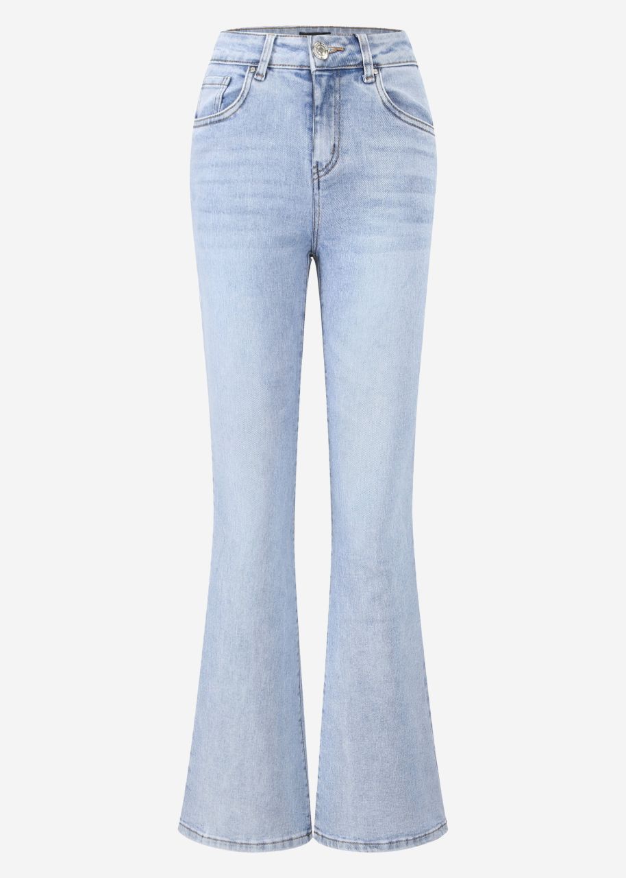 Flared jeans with light wash - light blue