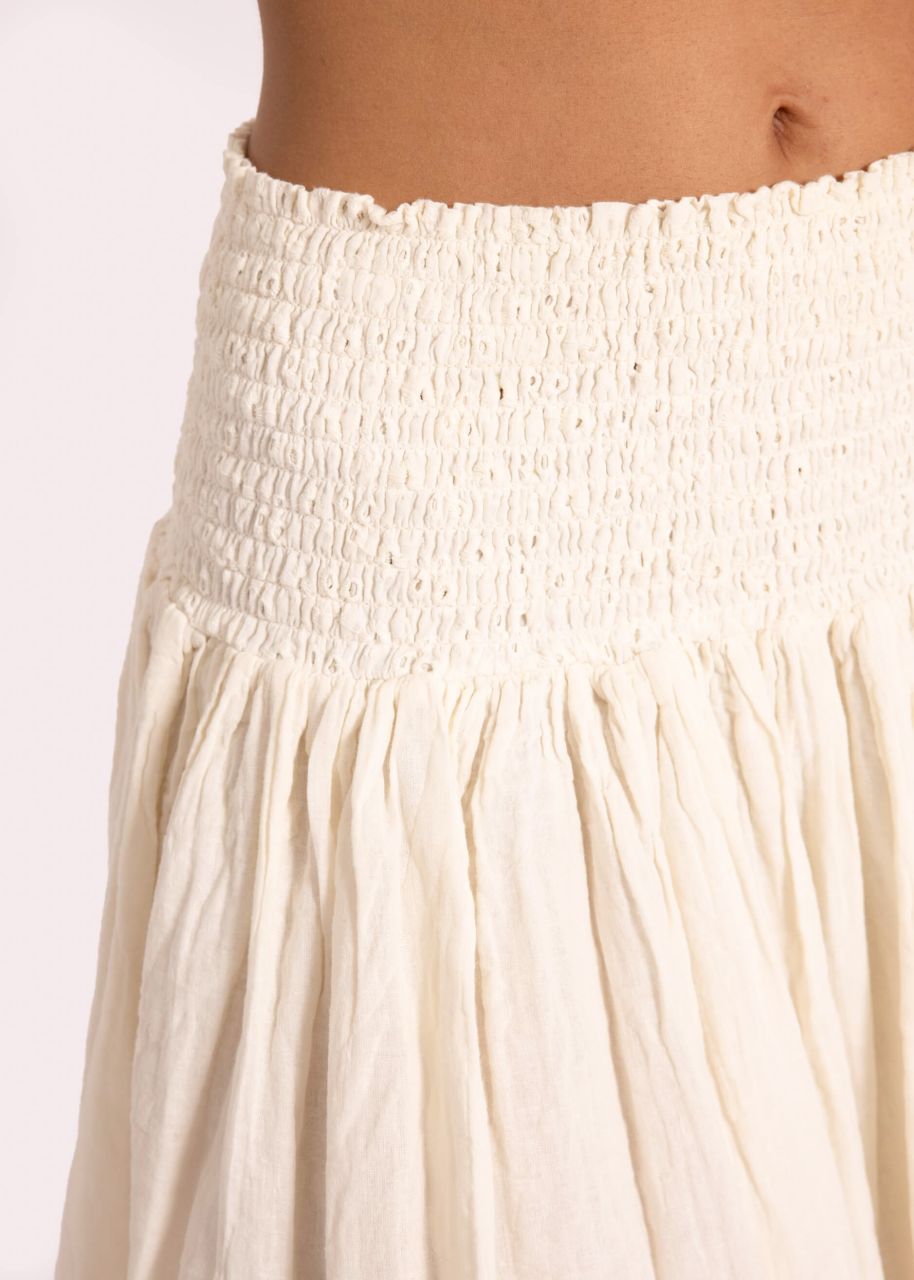 Cotton skirt, light beige