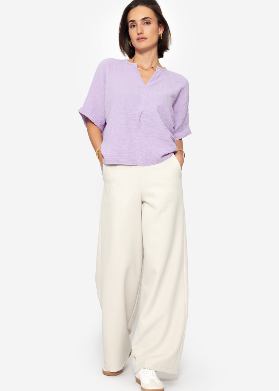 Oversize muslin shirt - lilac