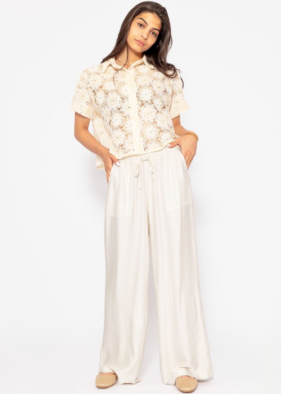 Lace blouse jacket - offwhite