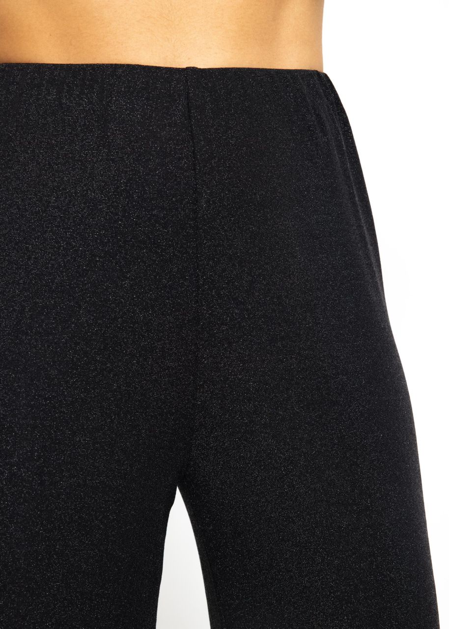 Lurex trousers - black