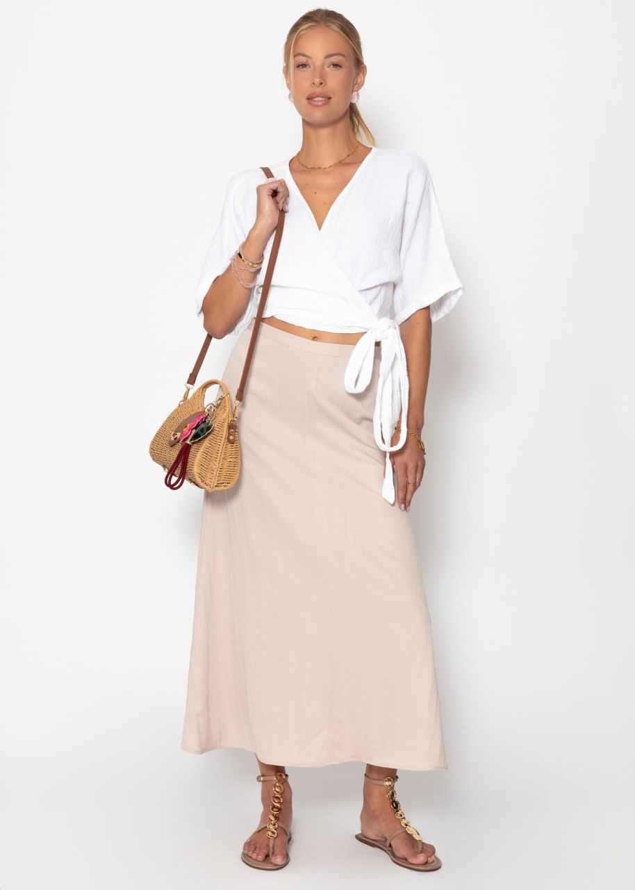 Casual maxi skirt - pink