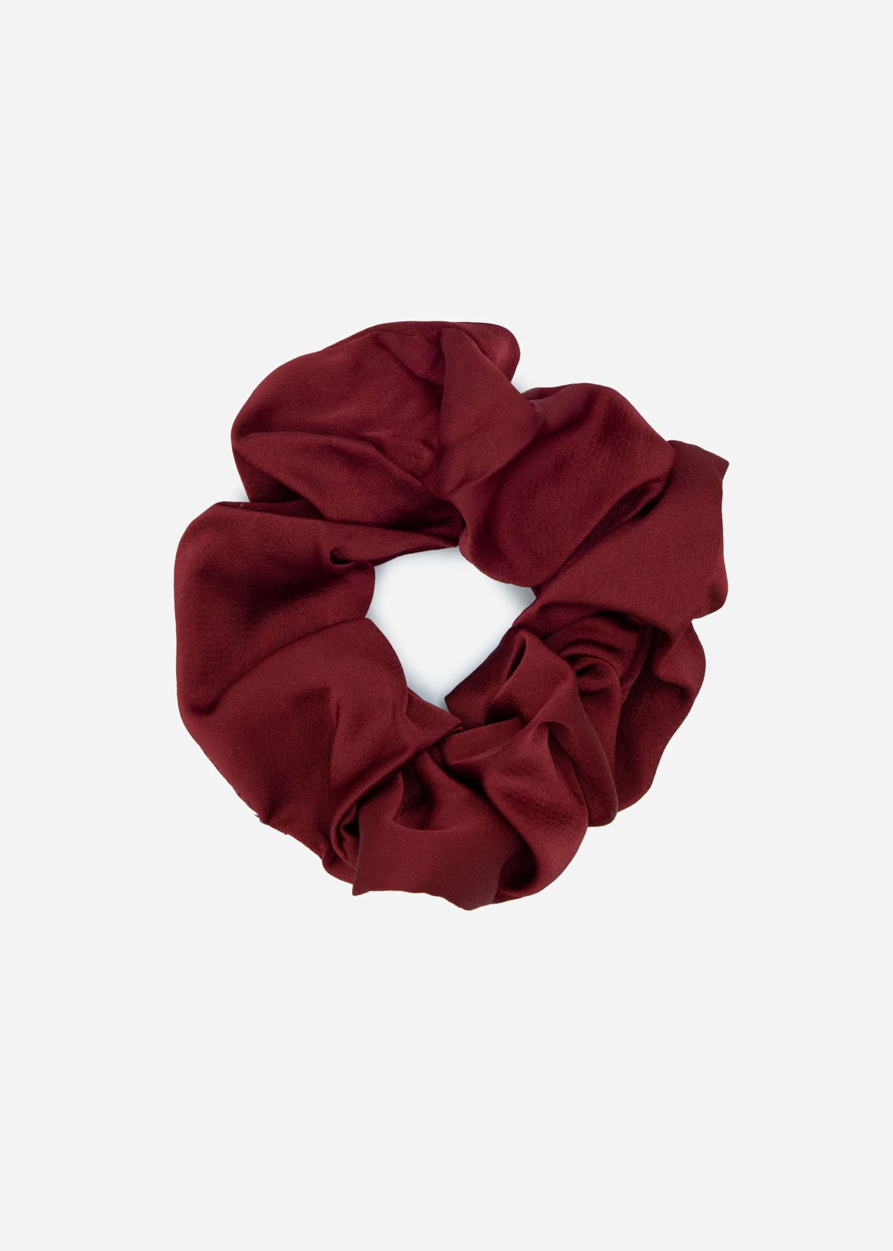 Satin scrunchie - dark red