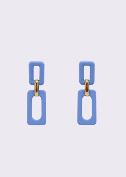 Stud earrings, blue