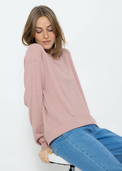 Long-sleeved shirt New New in piqué Arrivals | pink | Clothing - waffle