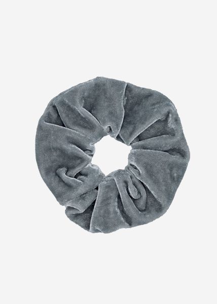 Velvet scrunchie, gray