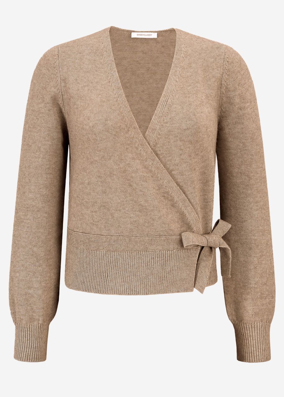 Wrap cardigan - taupe