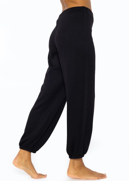 Super soft jersey jogging trousers - black