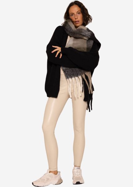 Oversize knit cardigan - black