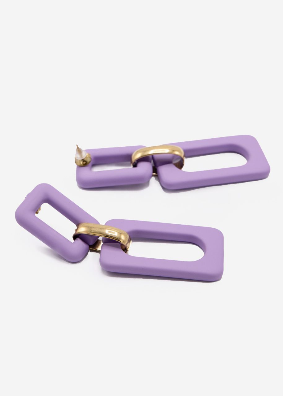 Stud earrings, lilac
