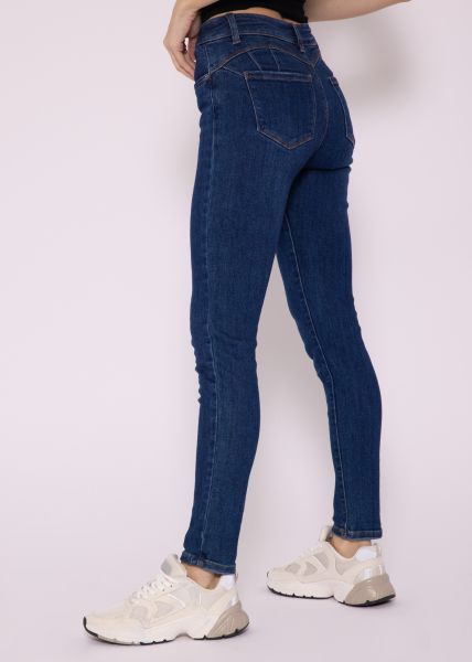 Highwaist push-up jeans, medium blue
