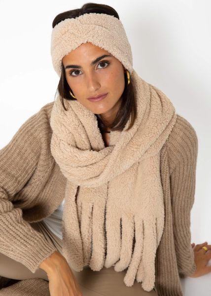 Teddy scarf - beige