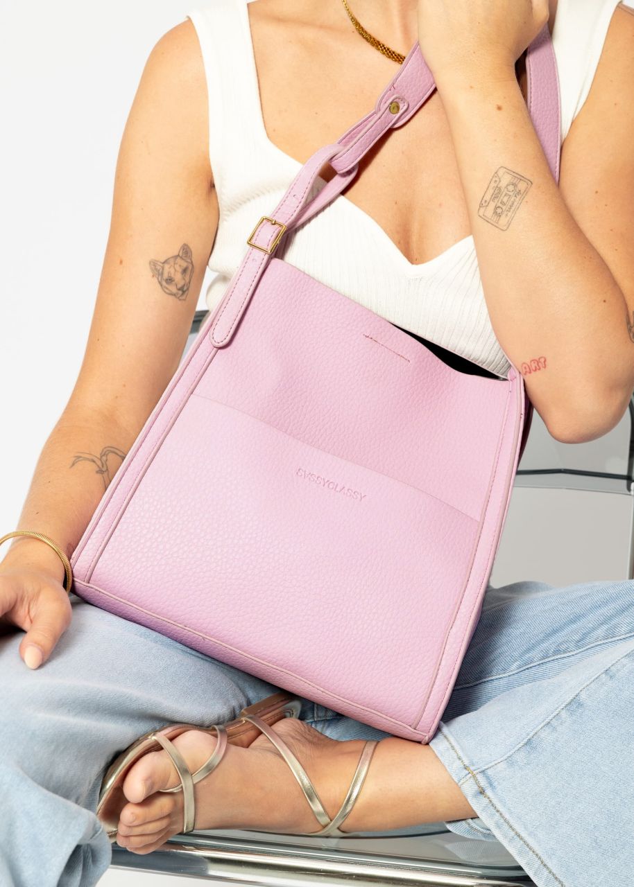 Bag with adjustable strap - baby pink