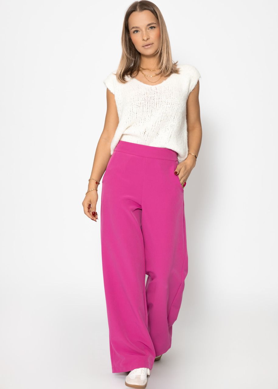 Highwaist fabric pants - pink
