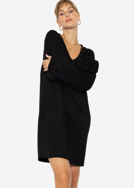 Super soft jersey dress in short - black