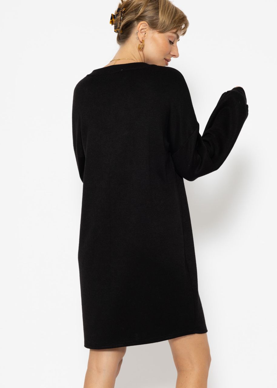 Super soft jersey dress in short - black