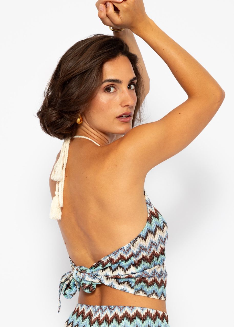 Backless top - blue