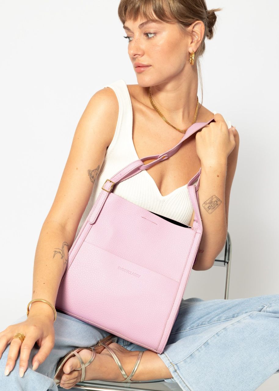 Bag with adjustable strap - baby pink