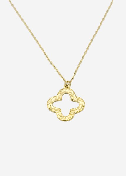 Necklace with shamrock - gold