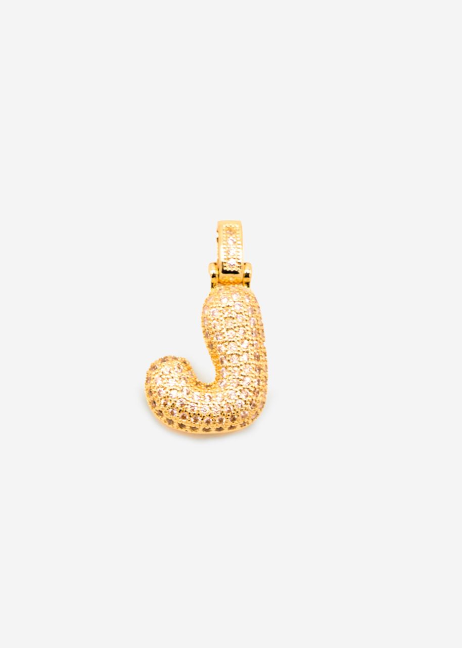 Letter chain - J - gold