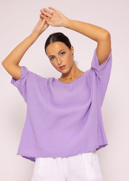 Casual muslin shirt, lilac