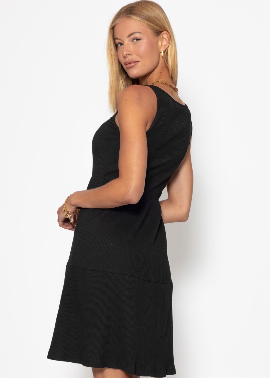 Cotton jersey dress - black