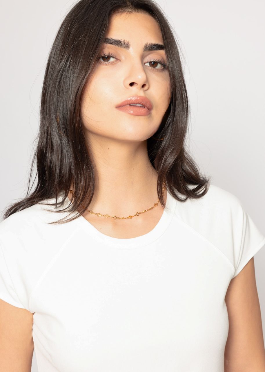 T-shirt with raglan seam - offwhite