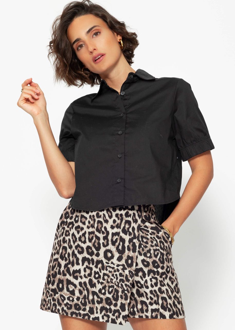 Poplin blouse - black