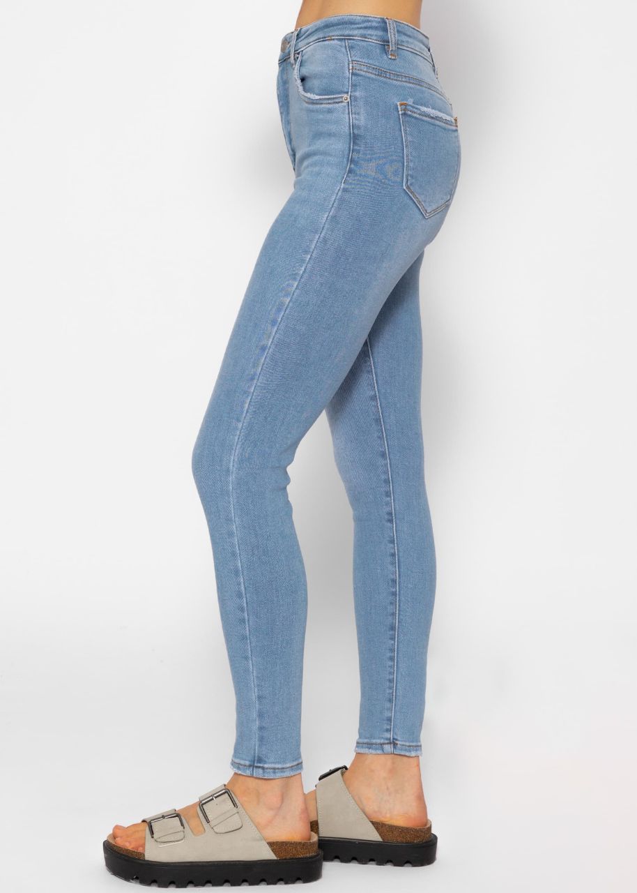 Highwaist skinny jeans - light blue