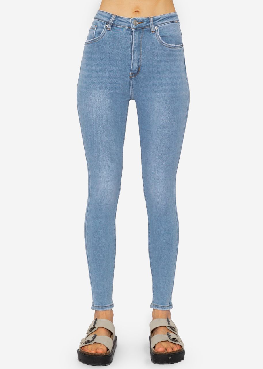 Highwaist skinny jeans - light blue