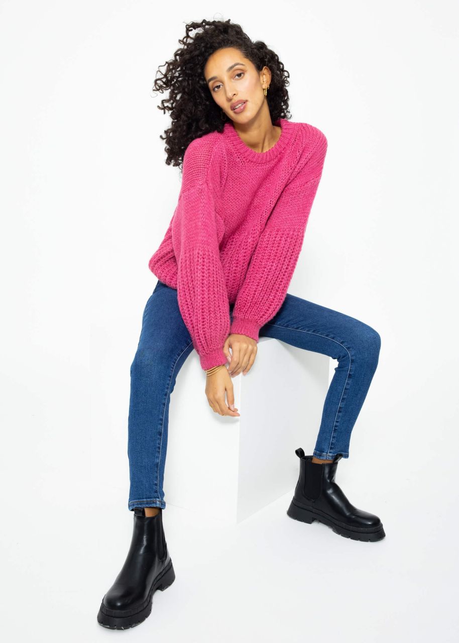Sweater with structure - mauve
