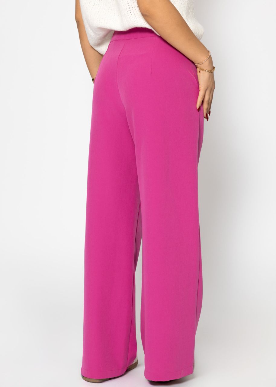 Highwaist fabric pants - pink